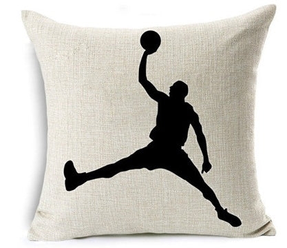 Nordic Sports Linen Pillow Case Play Basketball Cushion Cover Decorative Throw Pillow Covers Sofa Cover Home Decor
