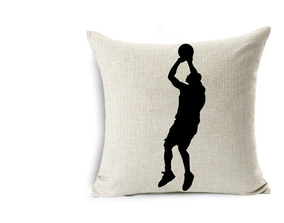 Nordic Sports Linen Pillow Case Play Basketball Cushion Cover Decorative Throw Pillow Covers Sofa Cover Home Decor