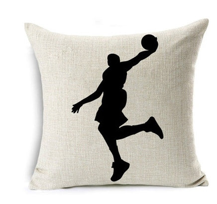 Nordic Sports Linen Pillow Case Play Basketball Cushion Cover Decorative Throw Pillow Covers Sofa Cover Home Decor