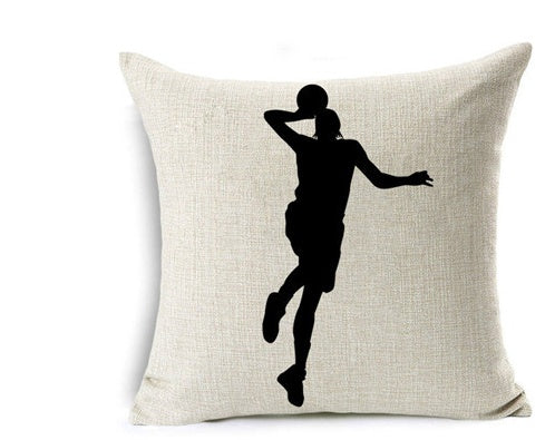 Nordic Sports Linen Pillow Case Play Basketball Cushion Cover Decorative Throw Pillow Covers Sofa Cover Home Decor