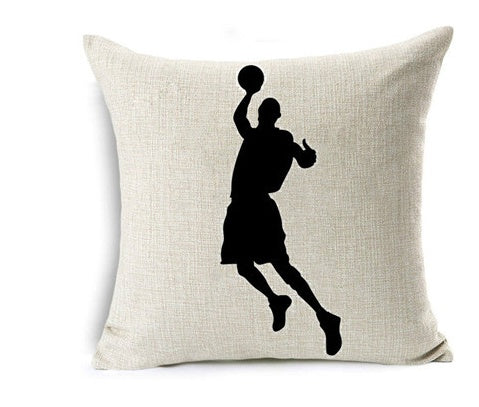 Nordic Sports Linen Pillow Case Play Basketball Cushion Cover Decorative Throw Pillow Covers Sofa Cover Home Decor