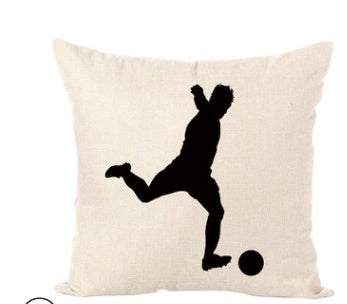 Nordic Sports Linen Pillow Case Play Basketball Cushion Cover Decorative Throw Pillow Covers Sofa Cover Home Decor