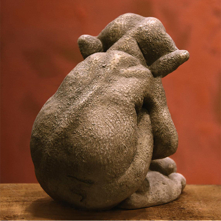 Gothic Sculptural Cast Stone Troll Resin Craft