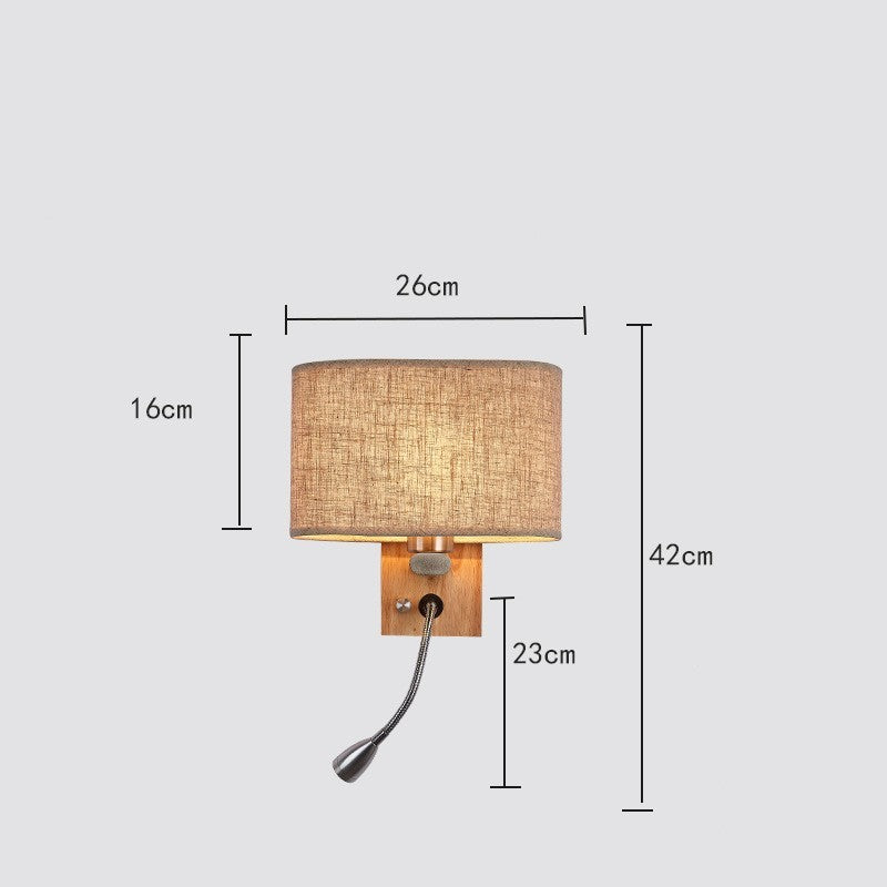 Interior Wall Lights Led Hotel Rooms Headboard Wood Art Bedroom